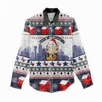 Texas Santa Christmas Women Casual Shirt Xmas Holiday Patterns - Wonder Print Shop