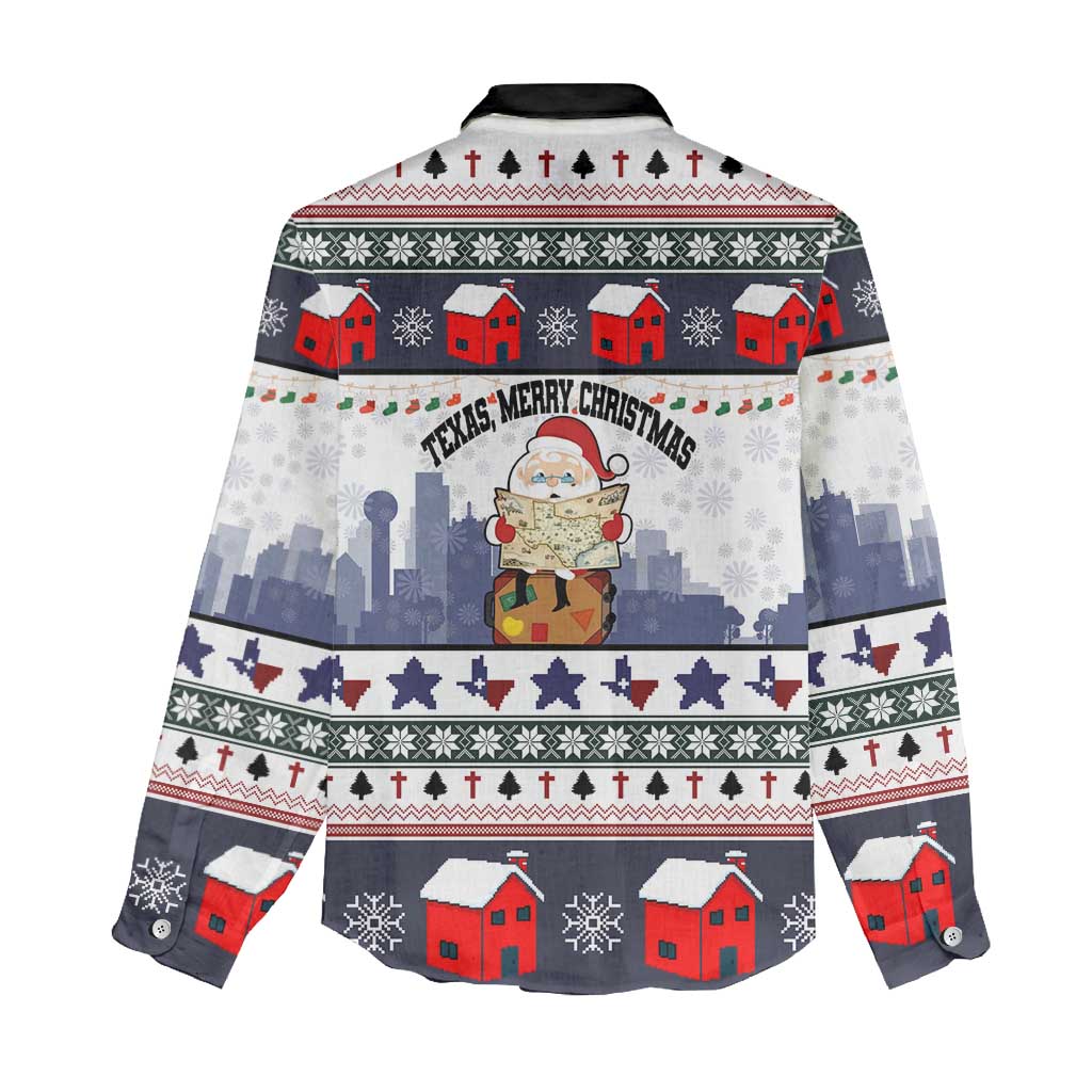 Texas Santa Christmas Women Casual Shirt Xmas Holiday Patterns - Wonder Print Shop
