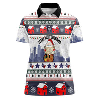 Texas Santa Christmas Women Polo Shirt Xmas Holiday Patterns - Wonder Print Shop