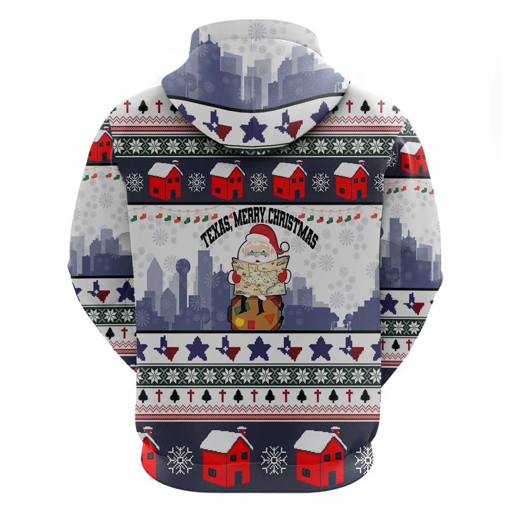 Texas Santa Christmas Zip Hoodie Xmas Holiday Patterns - Wonder Print Shop