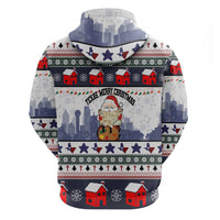 Texas Santa Christmas Zip Hoodie Xmas Holiday Patterns - Wonder Print Shop