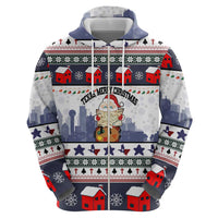 Texas Santa Christmas Zip Hoodie Xmas Holiday Patterns - Wonder Print Shop
