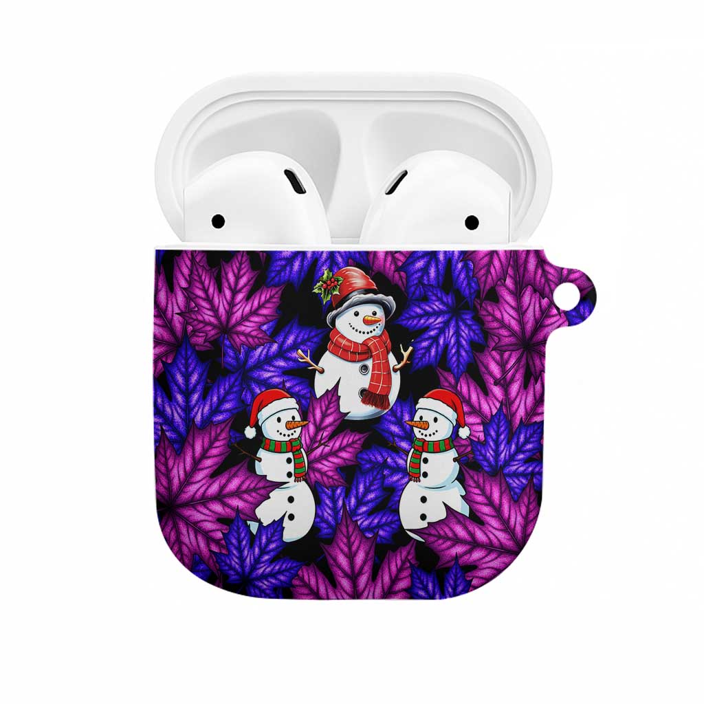 Christmas Snowman Leaves AirPods Case Xmas Holiday Patterns - Wonder Print Shop