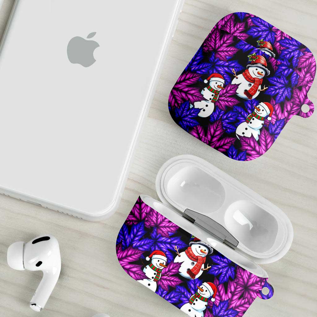 Christmas Snowman Leaves AirPods Case Xmas Holiday Patterns - Wonder Print Shop