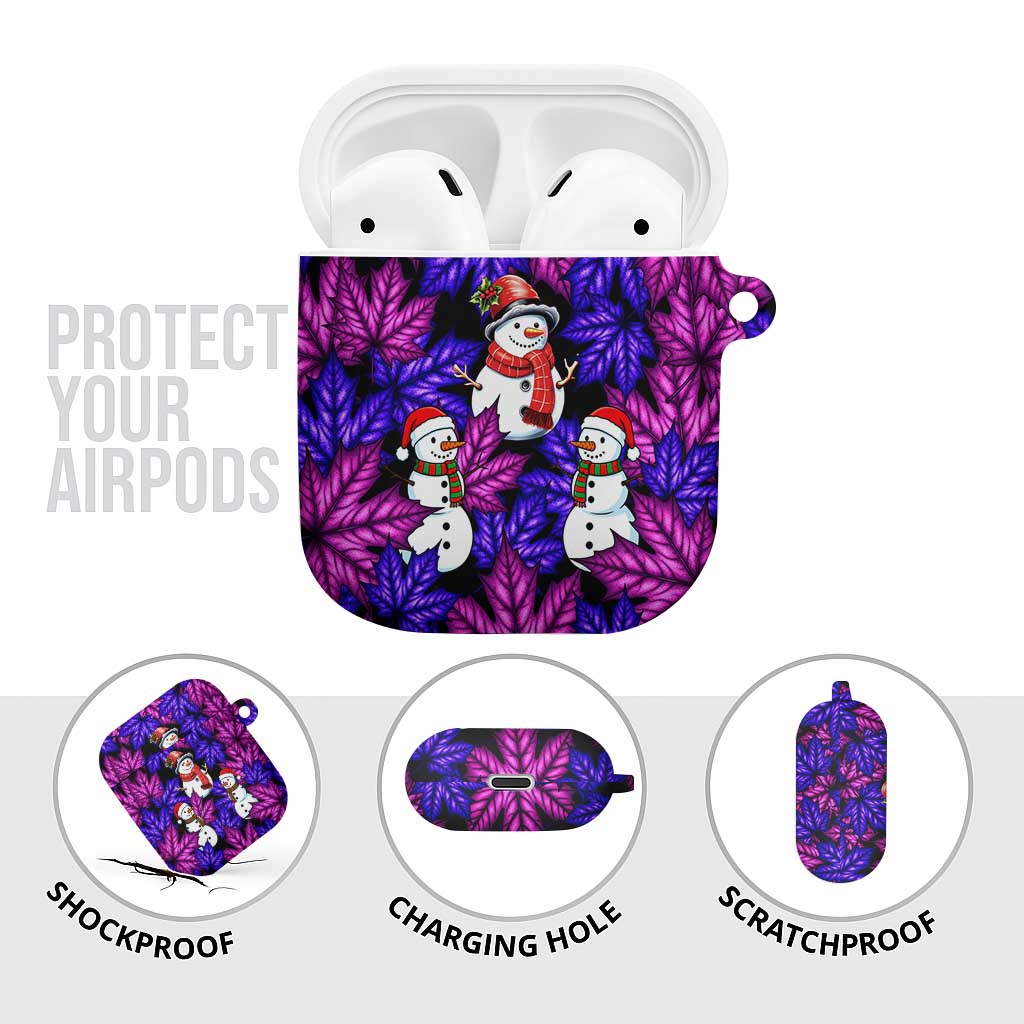 Christmas Snowman Leaves AirPods Case Xmas Holiday Patterns - Wonder Print Shop