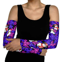 Christmas Snowman Leaves Arm Sleeves Xmas Holiday Patterns - Wonder Print Shop