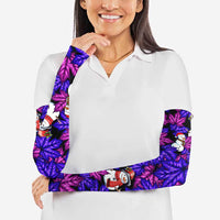 Christmas Snowman Leaves Arm Sleeves Xmas Holiday Patterns - Wonder Print Shop
