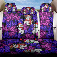 Christmas Snowman Leaves Back Car Seat Cover Xmas Holiday Patterns - Wonder Print Shop