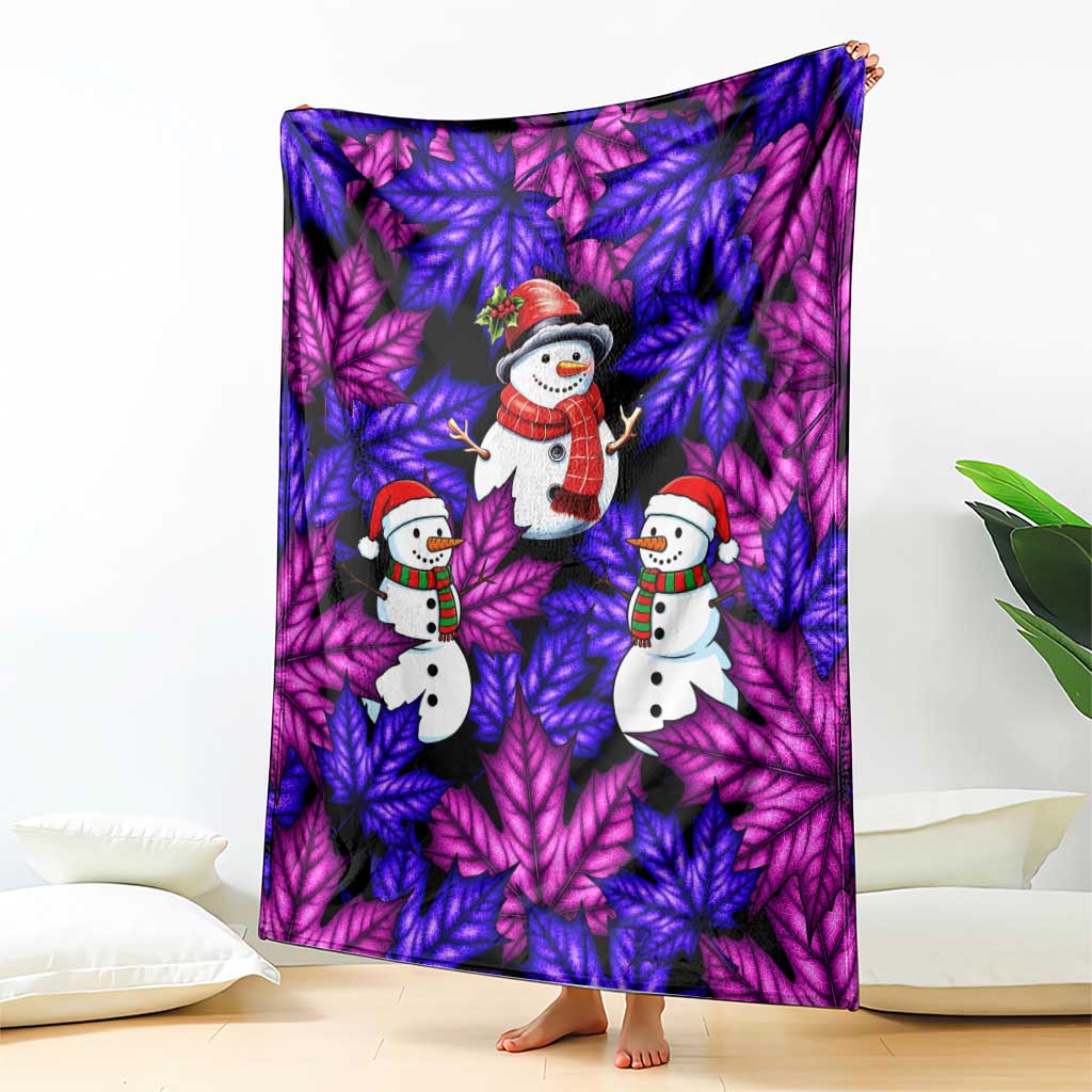 Christmas Snowman Leaves Blanket Xmas Holiday Patterns - Wonder Print Shop