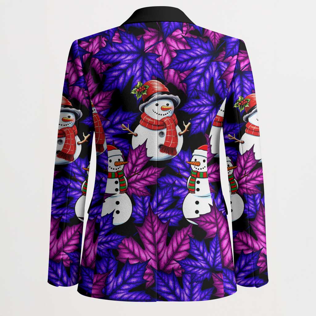 Christmas Snowman Leaves Blazer Xmas Holiday Patterns - Wonder Print Shop