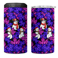 Christmas Snowman Leaves 4 in 1 Can Cooler Tumbler Xmas Holiday Patterns - Wonder Print Shop