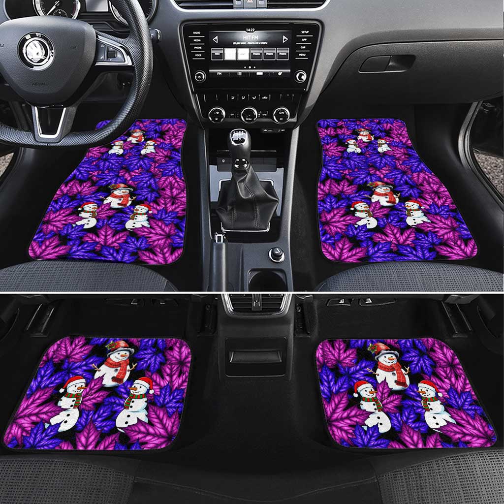 Christmas Snowman Leaves Car Mats Xmas Holiday Patterns - Wonder Print Shop