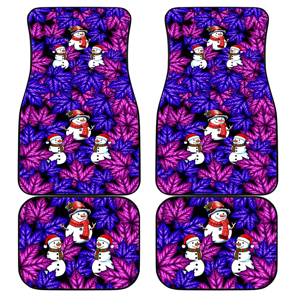 Christmas Snowman Leaves Car Mats Xmas Holiday Patterns - Wonder Print Shop