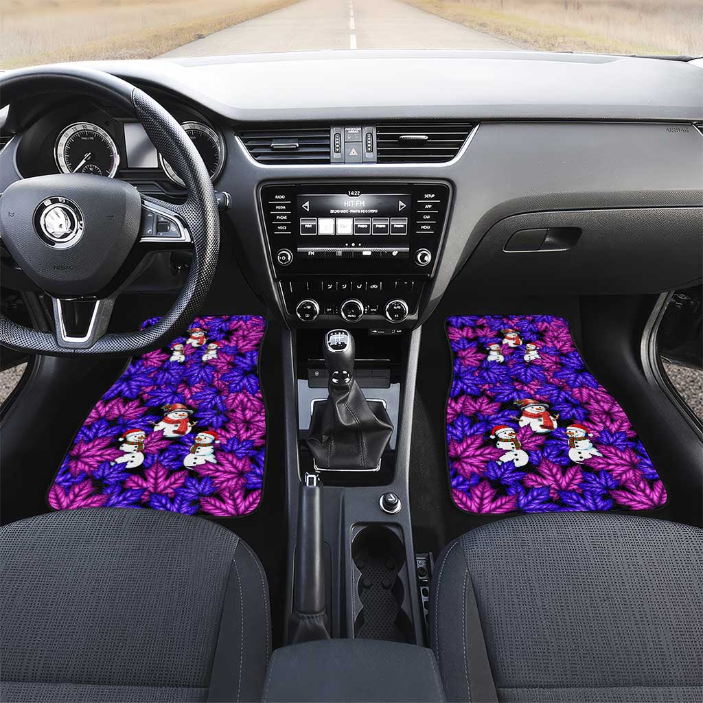Christmas Snowman Leaves Car Mats Xmas Holiday Patterns - Wonder Print Shop