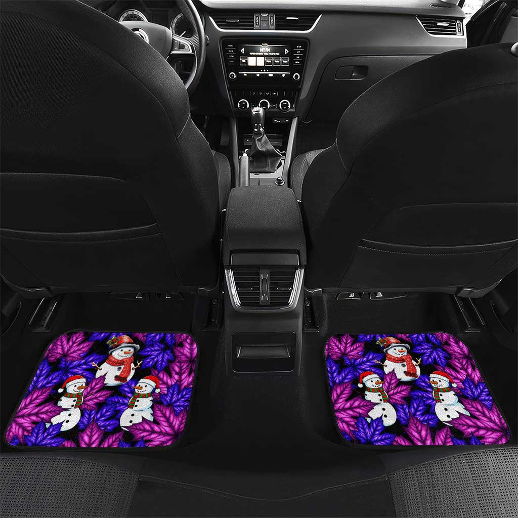 Christmas Snowman Leaves Car Mats Xmas Holiday Patterns - Wonder Print Shop