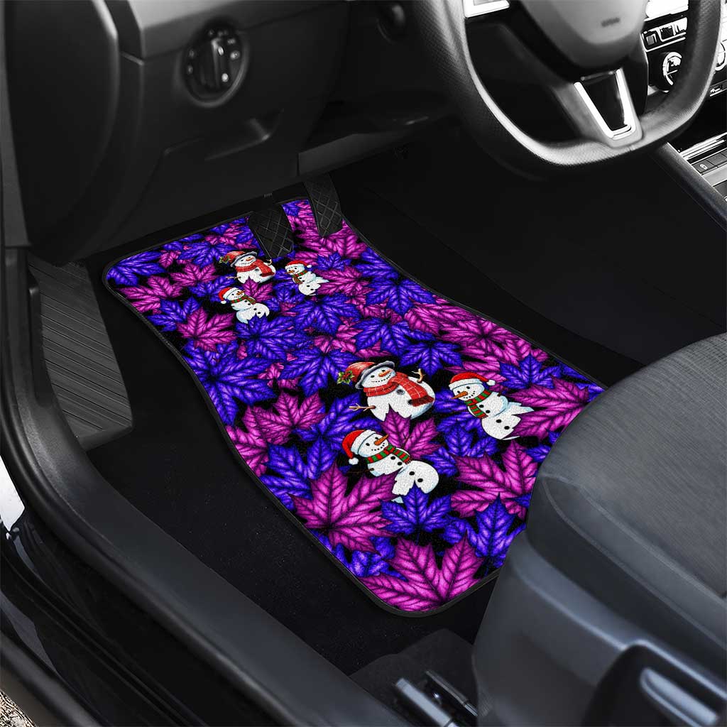 Christmas Snowman Leaves Car Mats Xmas Holiday Patterns - Wonder Print Shop