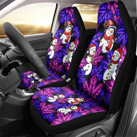 Christmas Snowman Leaves Car Seat Cover Xmas Holiday Patterns - Wonder Print Shop