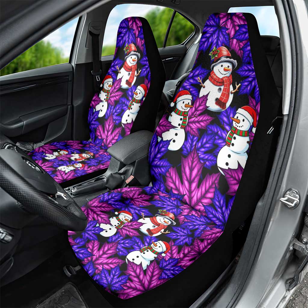 Christmas Snowman Leaves Car Seat Cover Xmas Holiday Patterns - Wonder Print Shop