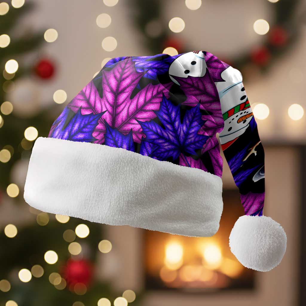 Christmas Snowman Leaves Christmas Santa Hat Xmas Holiday Patterns - Wonder Print Shop
