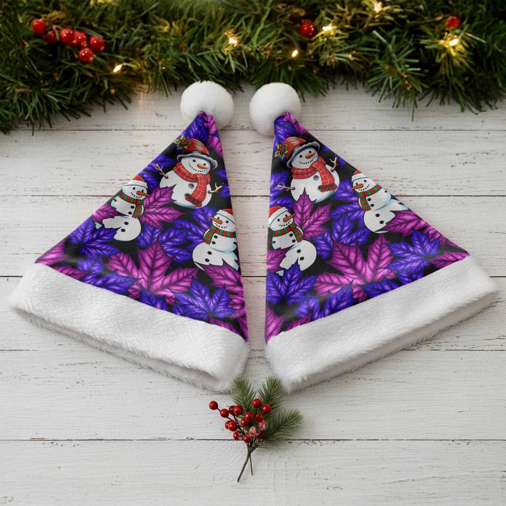 Christmas Snowman Leaves Christmas Santa Hat Xmas Holiday Patterns - Wonder Print Shop