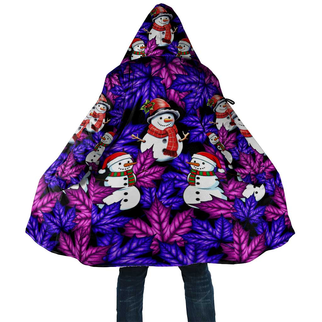 Christmas Snowman Leaves Cloak Xmas Holiday Patterns - Wonder Print Shop