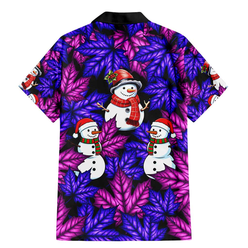Christmas Snowman Leaves Family Matching Mermaid Dress and Hawaiian Shirt Xmas Holiday Patterns - Wonder Print Shop
