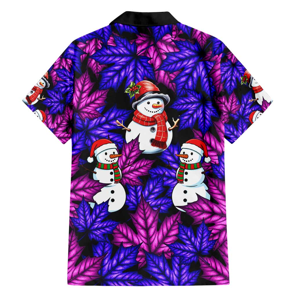 Christmas Snowman Leaves Family Matching Off Shoulder Maxi Dress and Hawaiian Shirt Xmas Holiday Patterns - Wonder Print Shop
