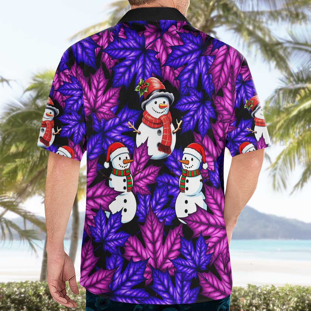 Christmas Snowman Leaves Hawaiian Shirt Xmas Holiday Patterns - Wonder Print Shop