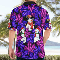 Christmas Snowman Leaves Hawaiian Shirt Xmas Holiday Patterns - Wonder Print Shop