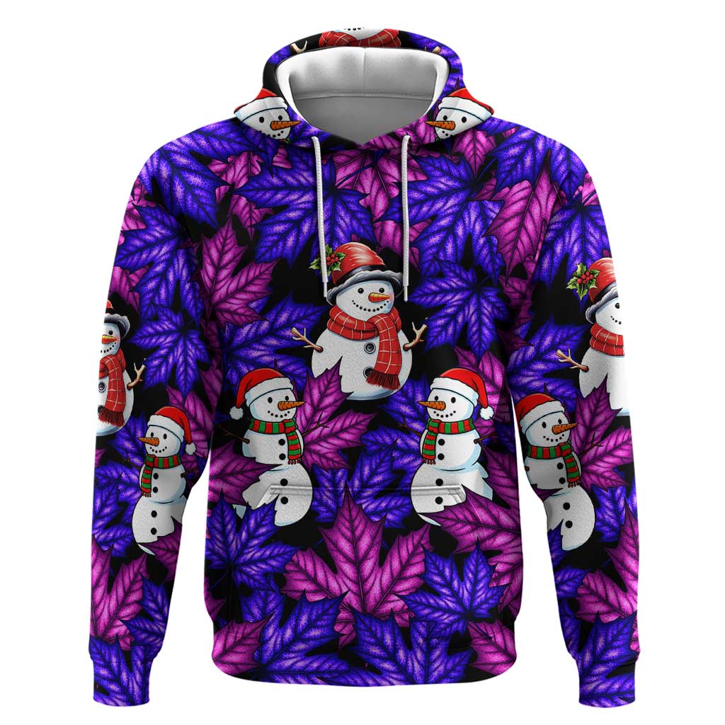 Christmas Snowman Leaves Hoodie Xmas Holiday Patterns - Wonder Print Shop