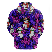 Christmas Snowman Leaves Hoodie Xmas Holiday Patterns - Wonder Print Shop
