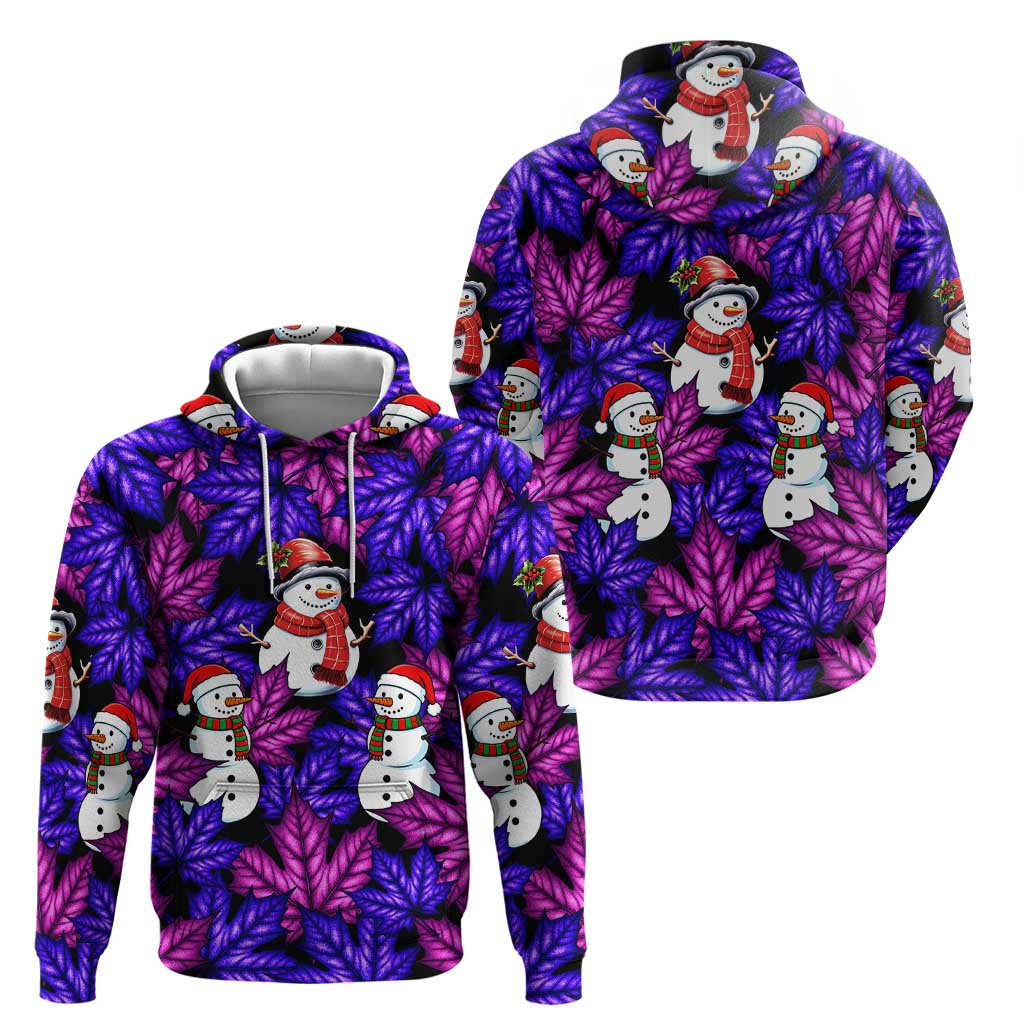 Christmas Snowman Leaves Hoodie Xmas Holiday Patterns - Wonder Print Shop