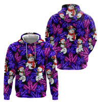 Christmas Snowman Leaves Hoodie Xmas Holiday Patterns - Wonder Print Shop