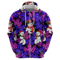 Christmas Snowman Leaves Hoodie Xmas Holiday Patterns - Wonder Print Shop
