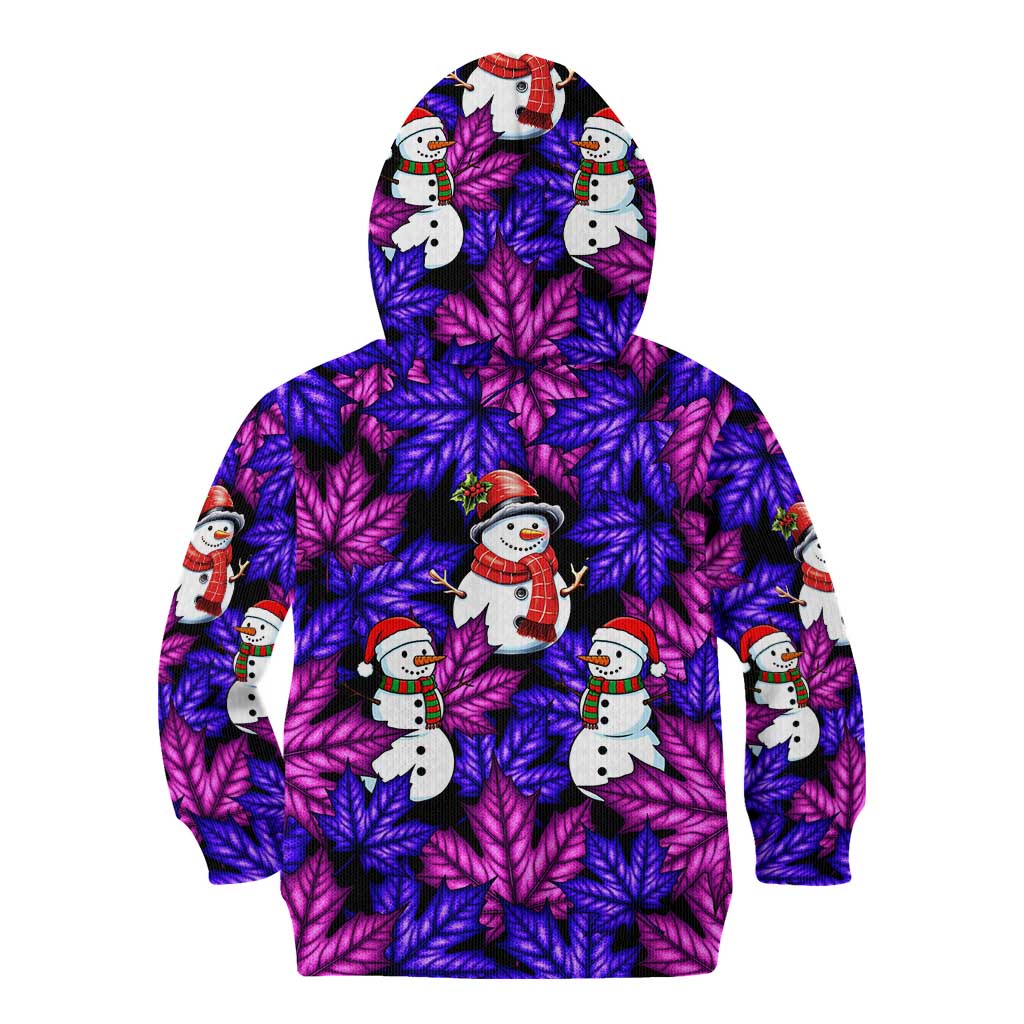 Christmas Snowman Leaves Kid Hoodie Xmas Holiday Patterns - Wonder Print Shop