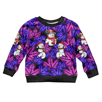 Christmas Snowman Leaves Kid Ugly Christmas Sweater Xmas Holiday Patterns - Wonder Print Shop
