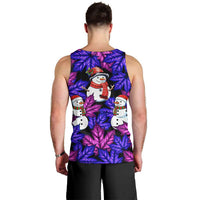 Christmas Snowman Leaves Men Tank Top Xmas Holiday Patterns - Wonder Print Shop