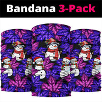 Christmas Snowman Leaves Neck Gaiter Xmas Holiday Patterns - Wonder Print Shop