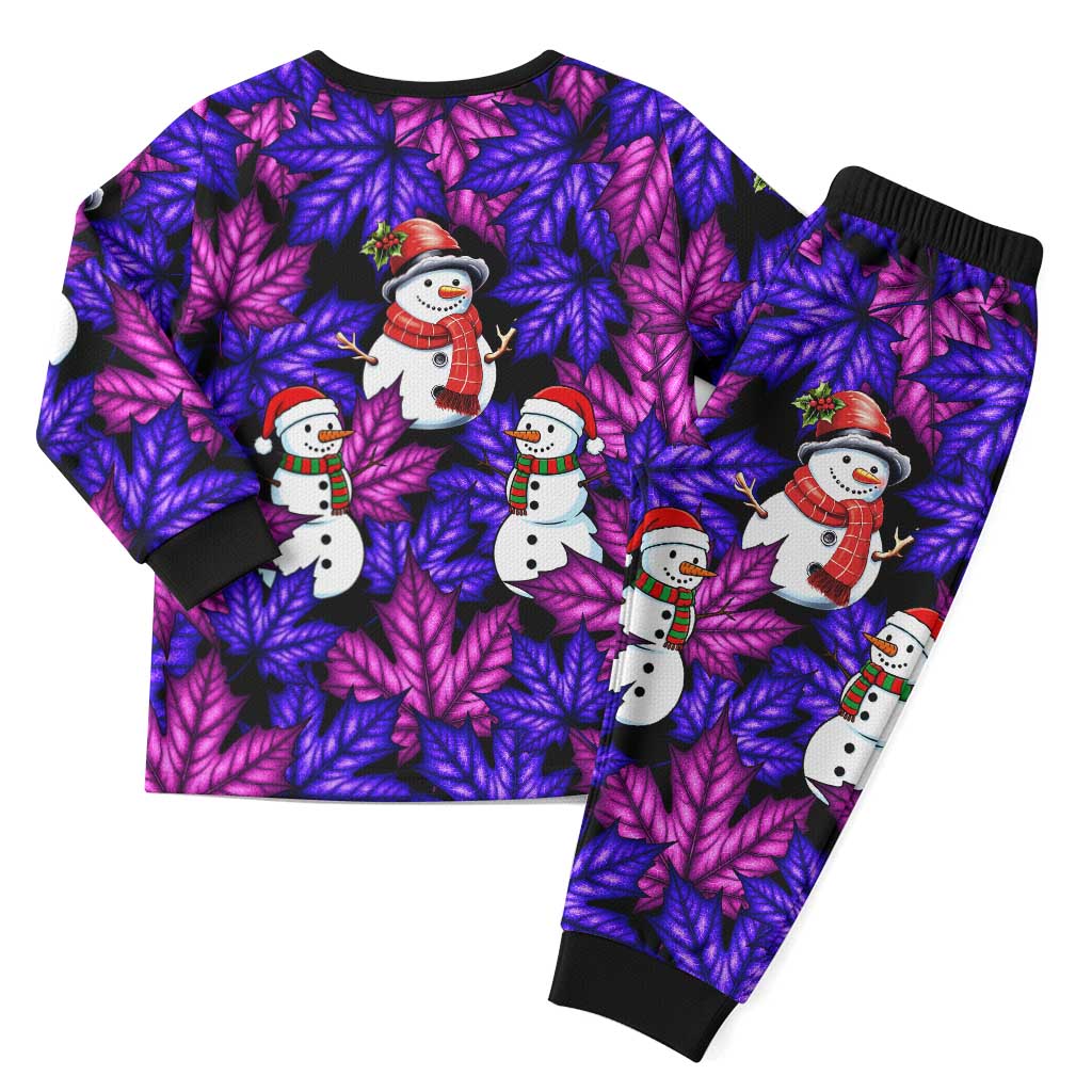 Christmas Snowman Leaves Christmas Pajama Set Xmas Holiday Patterns - Wonder Print Shop
