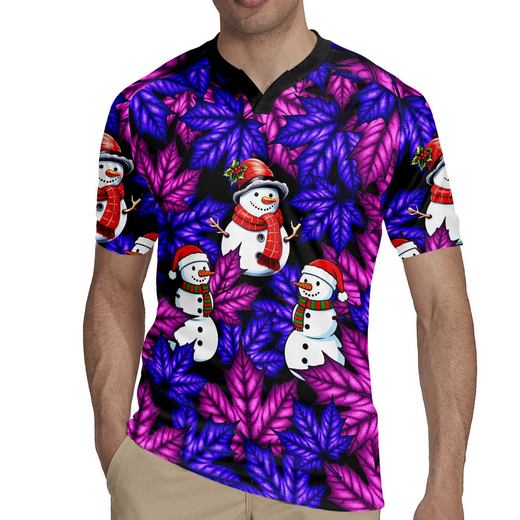 Christmas Snowman Leaves Rugby Jersey Xmas Holiday Patterns - Wonder Print Shop