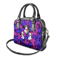Christmas Snowman Leaves Shoulder Handbag Xmas Holiday Patterns - Wonder Print Shop