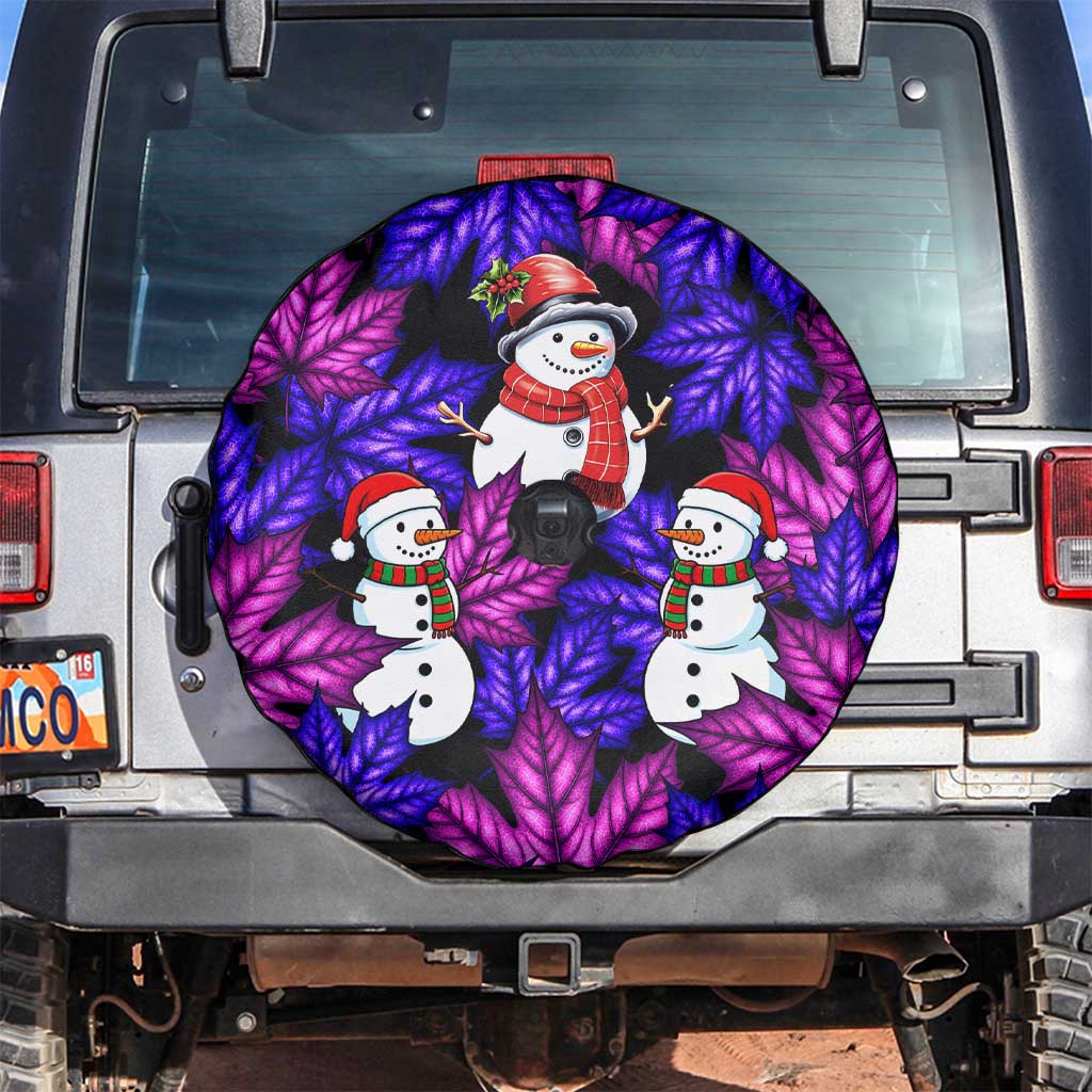 Christmas Snowman Leaves Spare Tire Cover Xmas Holiday Patterns - Wonder Print Shop