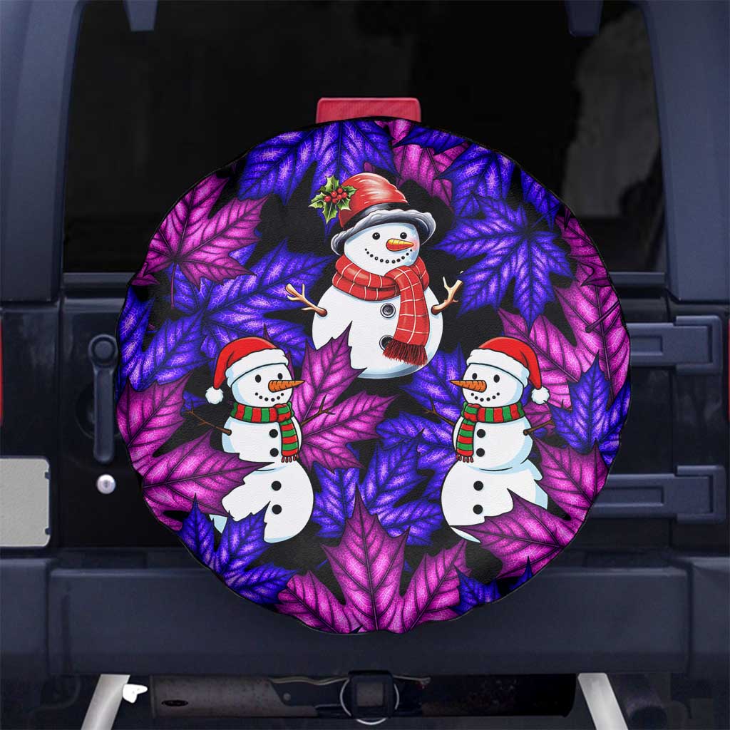 Christmas Snowman Leaves Spare Tire Cover Xmas Holiday Patterns - Wonder Print Shop