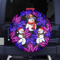Christmas Snowman Leaves Spare Tire Cover Xmas Holiday Patterns - Wonder Print Shop