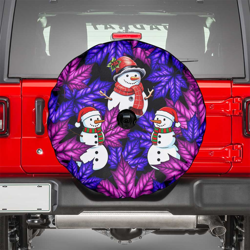 Christmas Snowman Leaves Spare Tire Cover Xmas Holiday Patterns - Wonder Print Shop