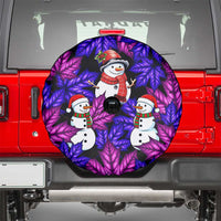 Christmas Snowman Leaves Spare Tire Cover Xmas Holiday Patterns - Wonder Print Shop