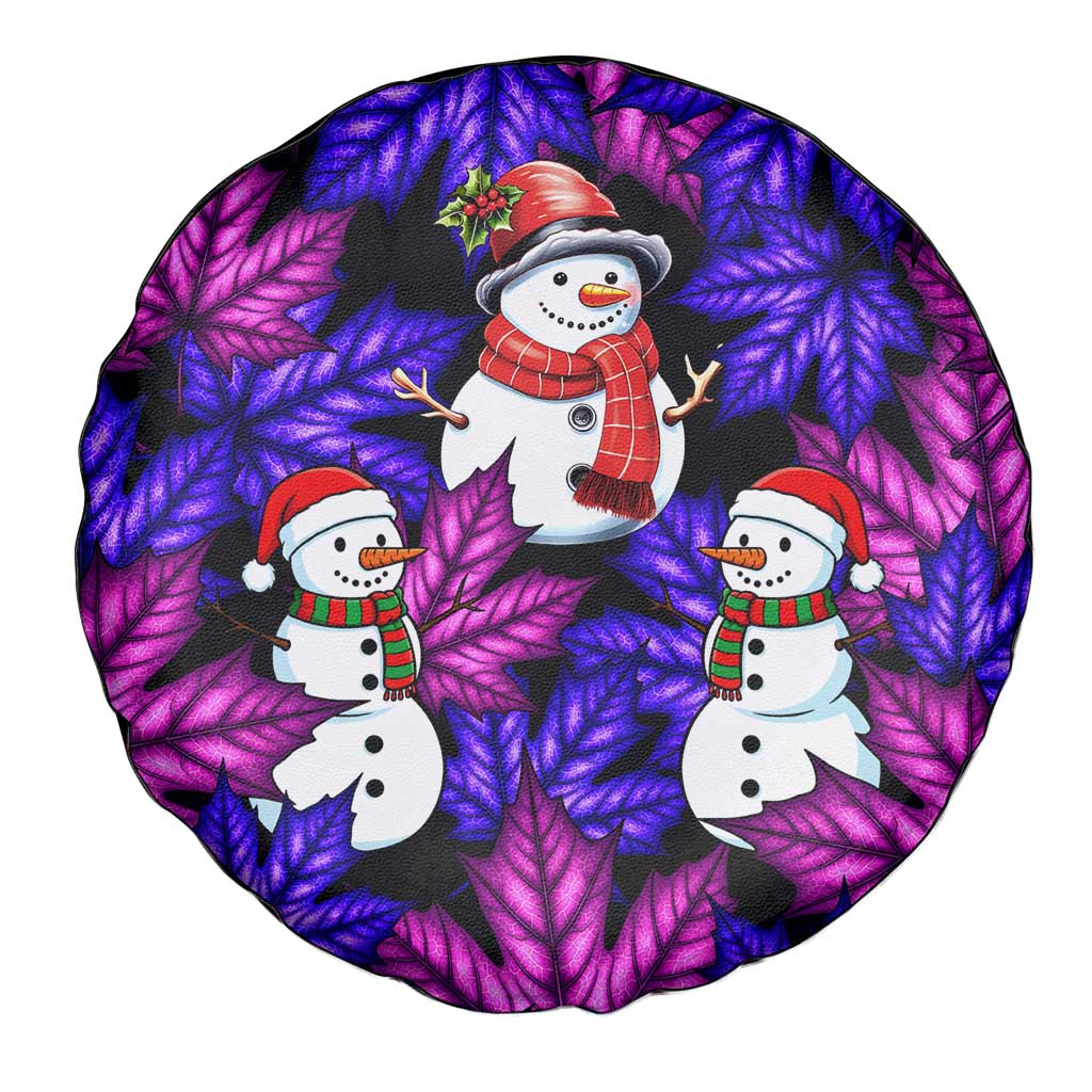 Christmas Snowman Leaves Spare Tire Cover Xmas Holiday Patterns - Wonder Print Shop