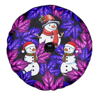 Christmas Snowman Leaves Spare Tire Cover Xmas Holiday Patterns - Wonder Print Shop
