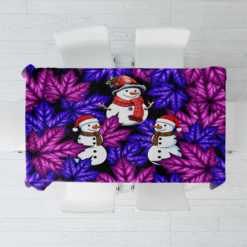 Christmas Snowman Leaves Tablecloth Xmas Holiday Patterns - Wonder Print Shop