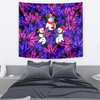 Christmas Snowman Leaves Tapestry Xmas Holiday Patterns - Wonder Print Shop